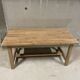 Solid wood table with beautiful natural grains.