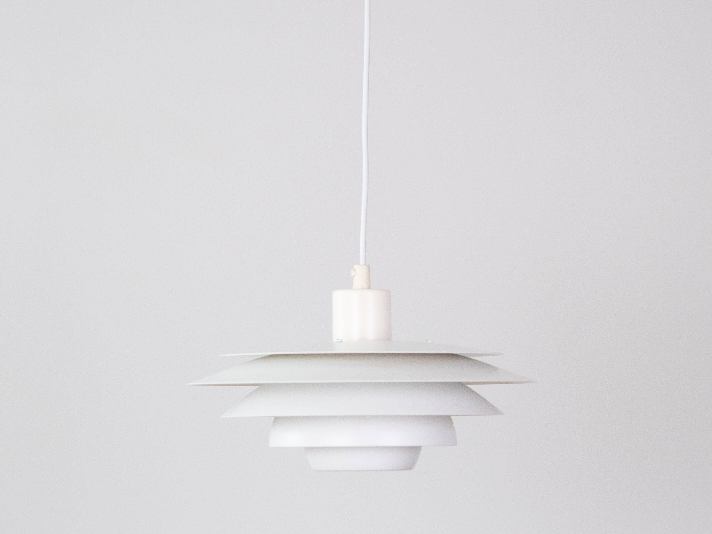 Vintage Danish pendant lamp Verona by Kurt Wiborg, Jeka, 1980s.