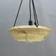 Large Art Deco Glass Pendant Light, Marbled with Rope Suspension, 1920s - 1930s