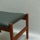 Ottoman stool, teak and leather, Spottrup, Denmark, 1960s