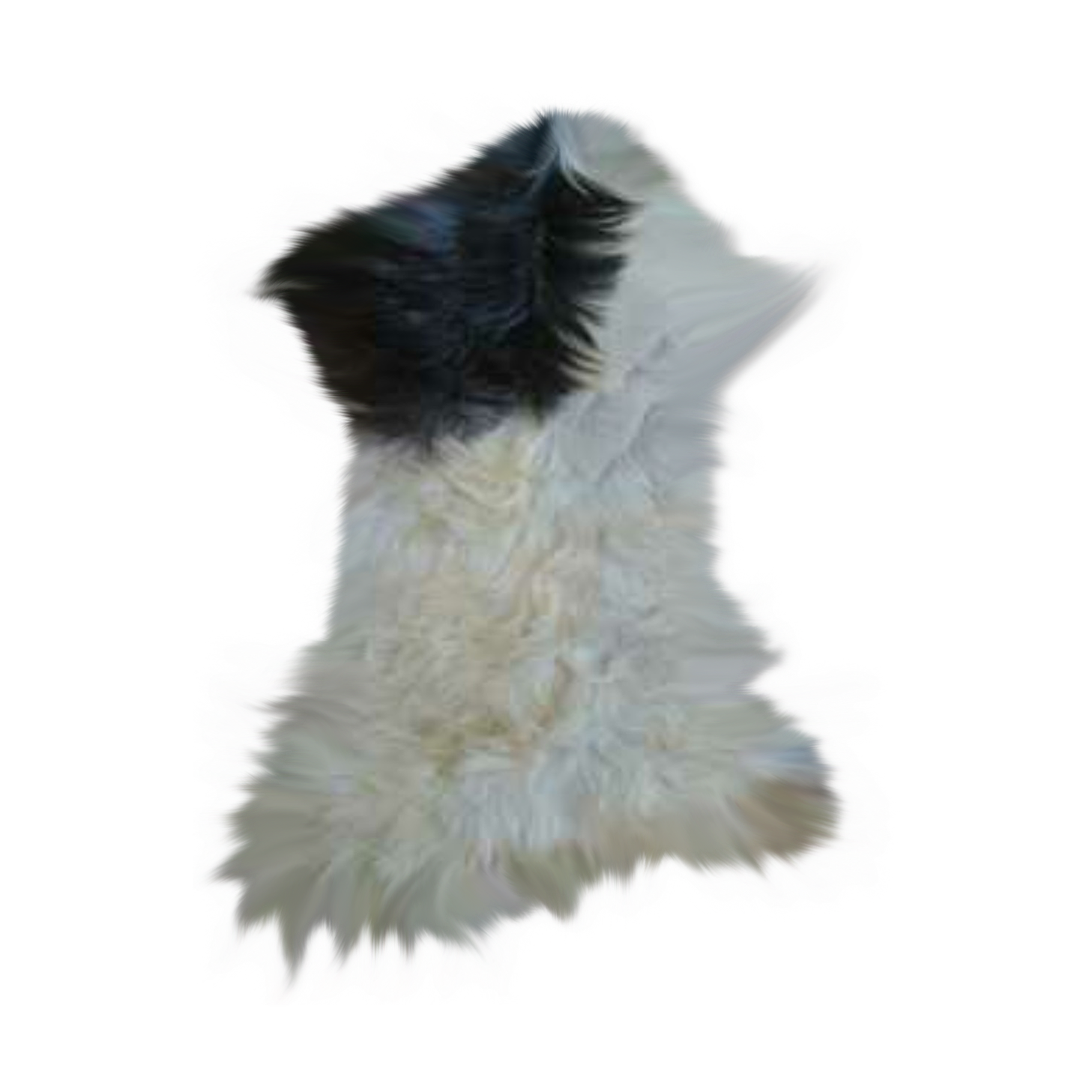 Natural black and white goat skin 92x47cm