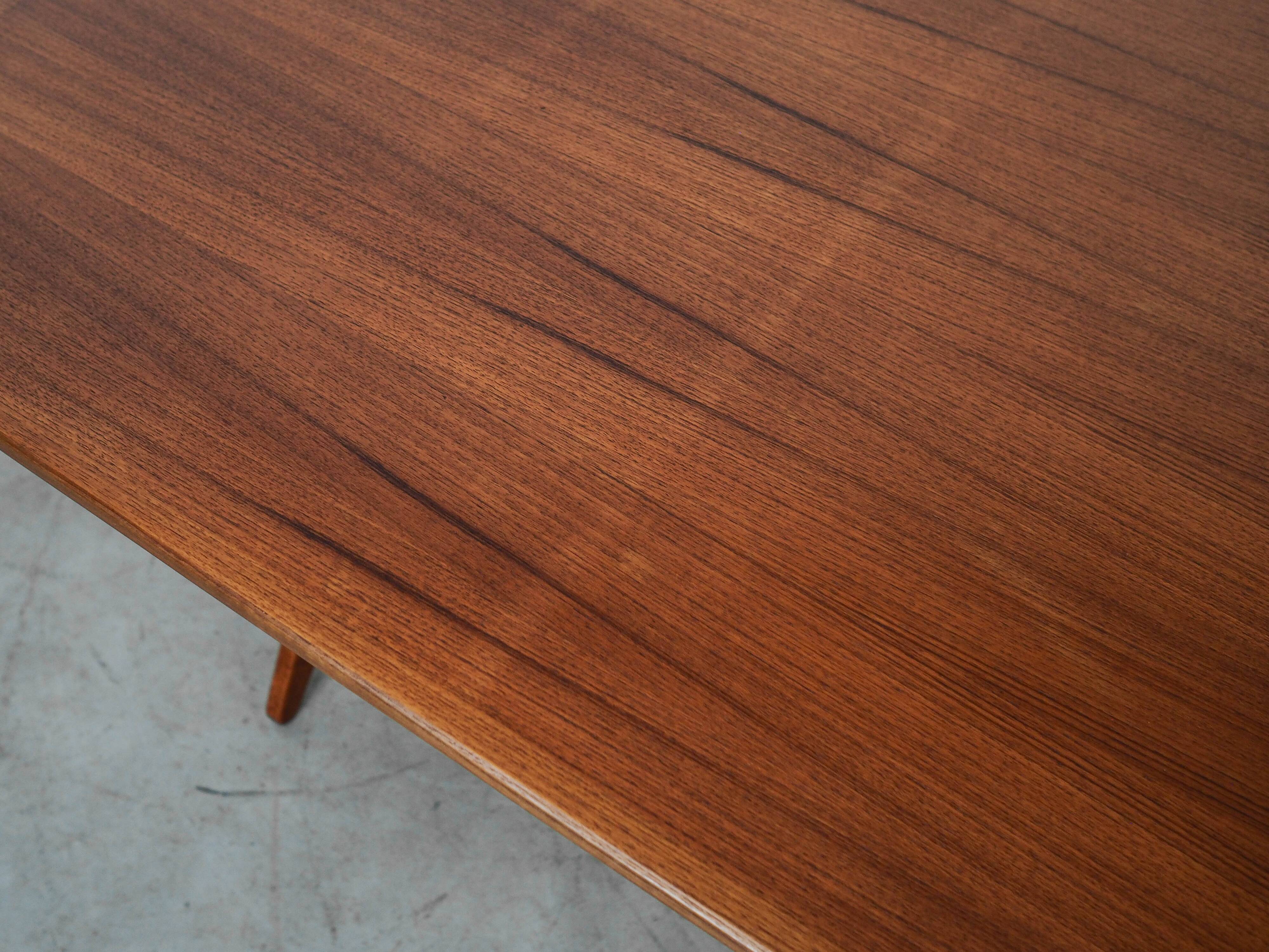 Folding teak table, Italian design, 1970s, made in Italy