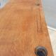 Console desk wood metal vintage curved metal base