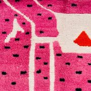 Hand-woven pink Berber rug