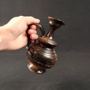 Vintage 1970s ceramic pitcher signed Jean Marais with chamotte glaze