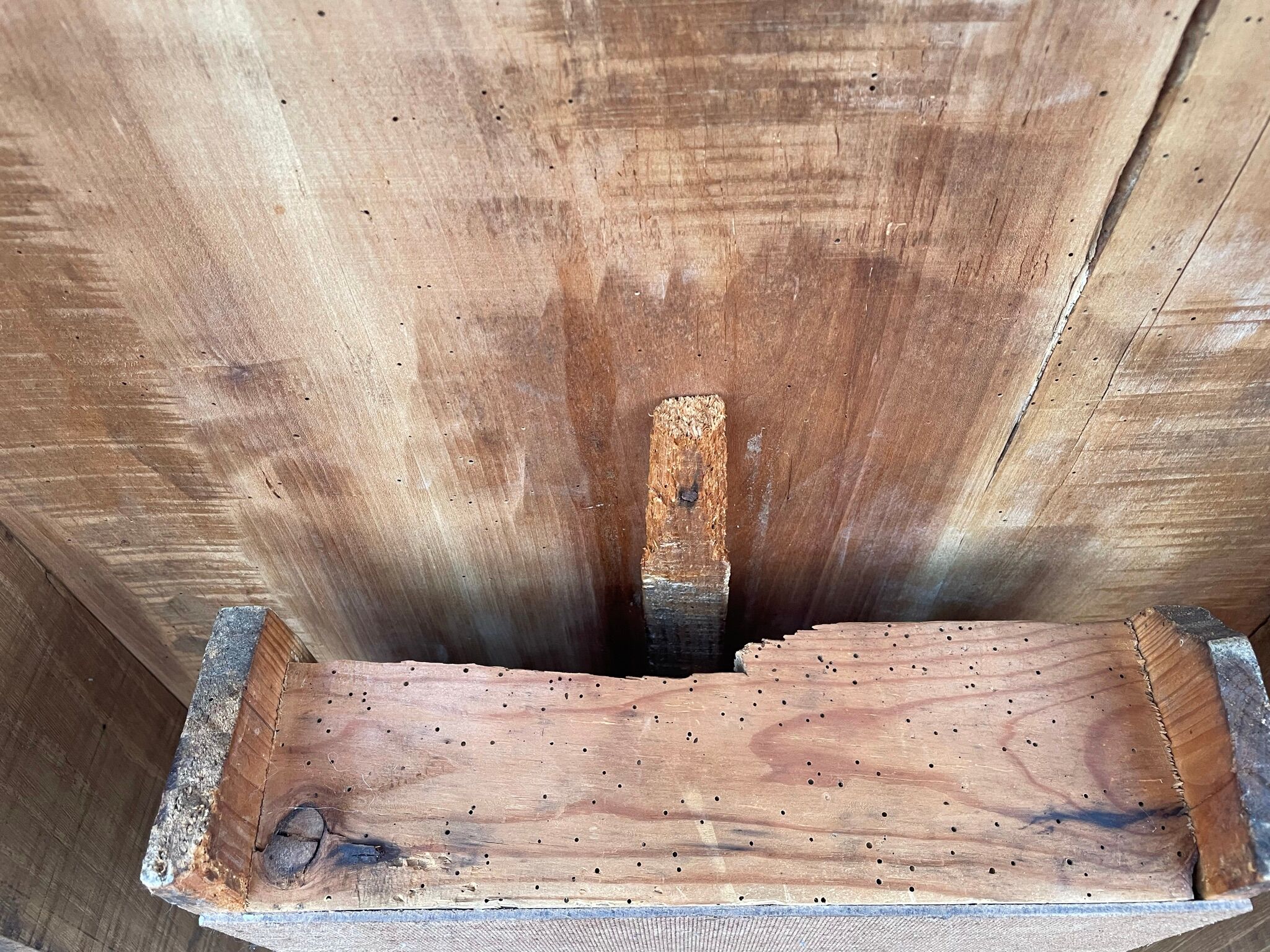 Painted wooden farmhouse table L120