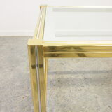 Vintage brass Hollywood Regency sidetable Belgochrom