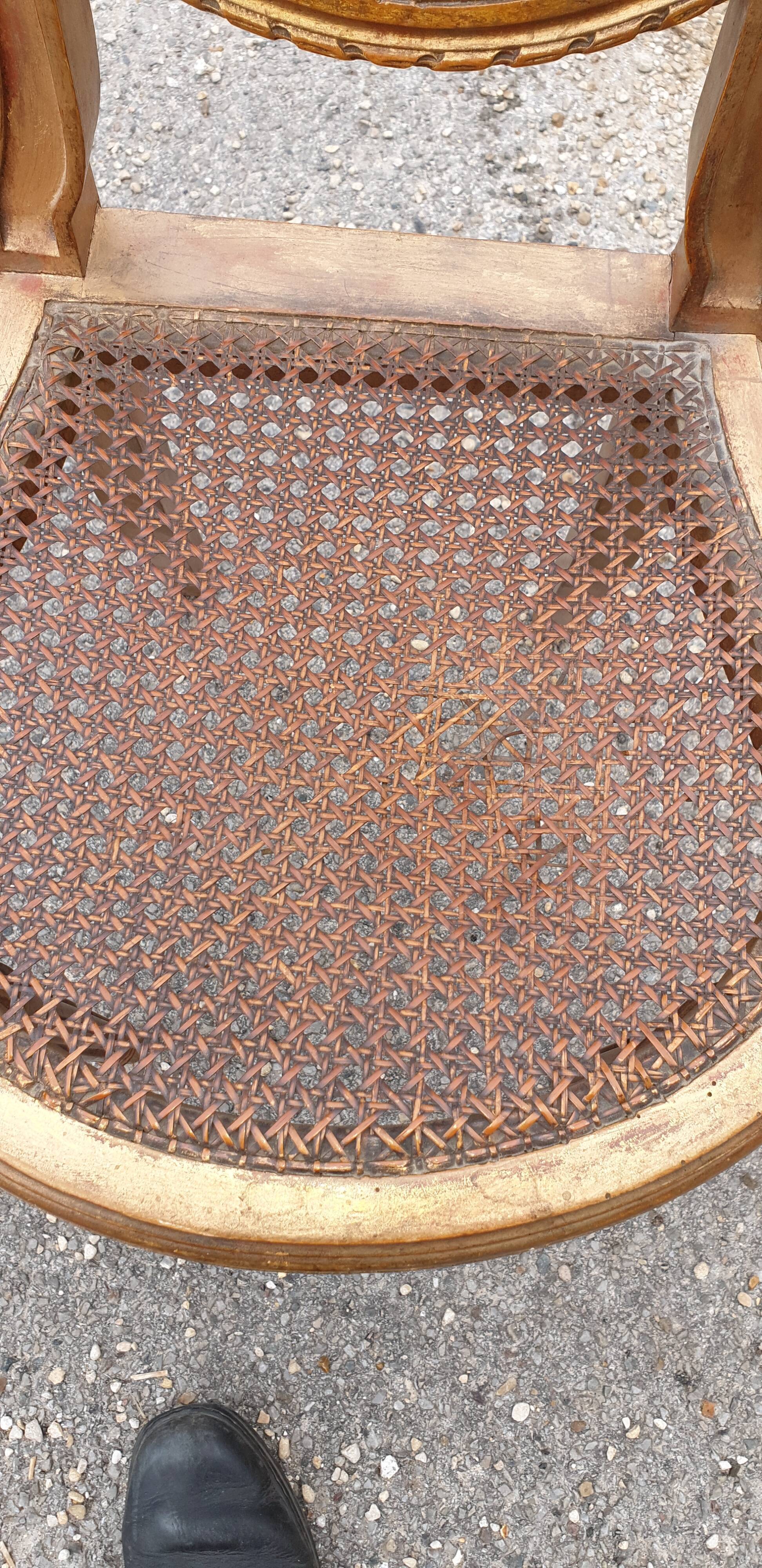 Chair and bench canned music room XIXth