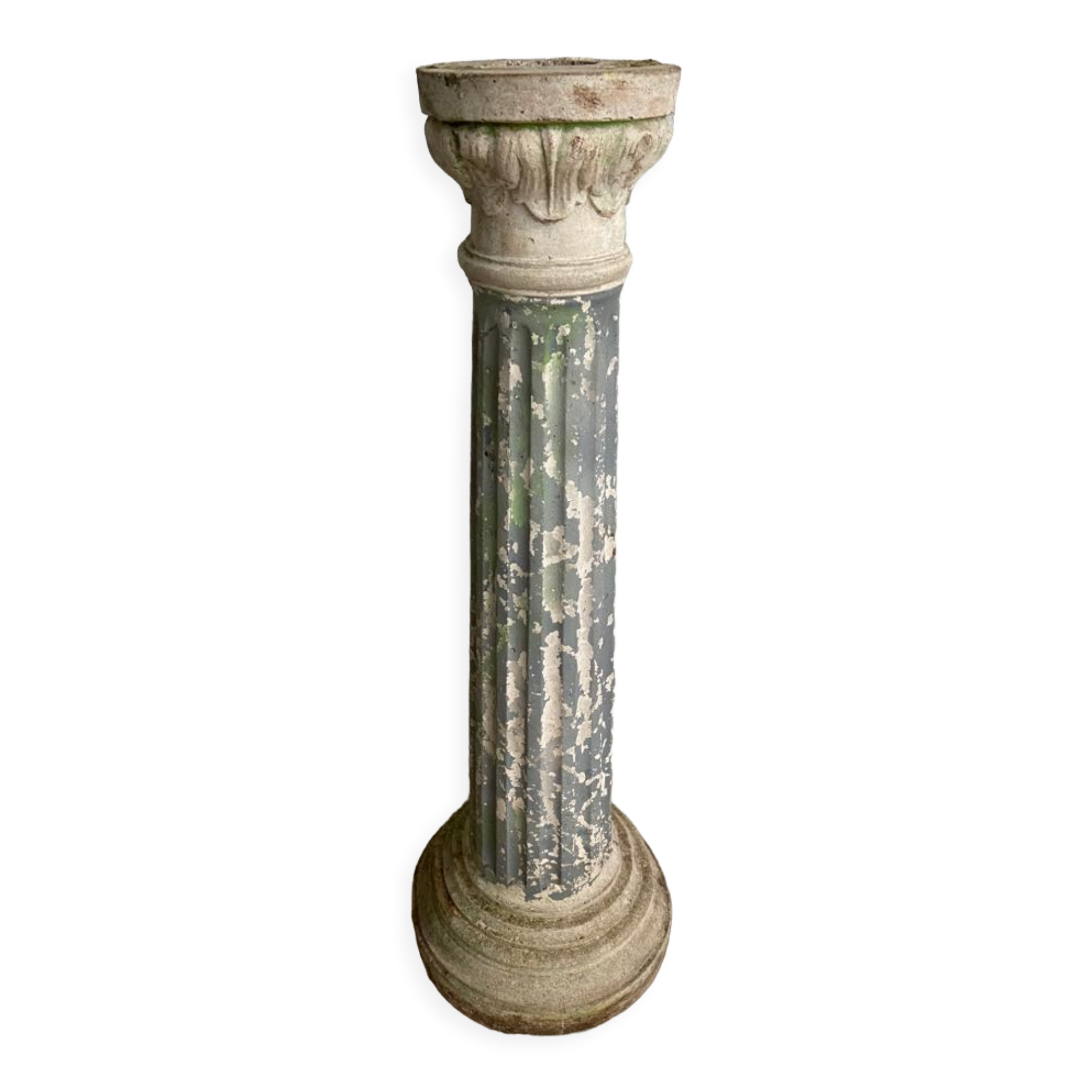 Neo Classic column vintage reconstituted stone 1980s