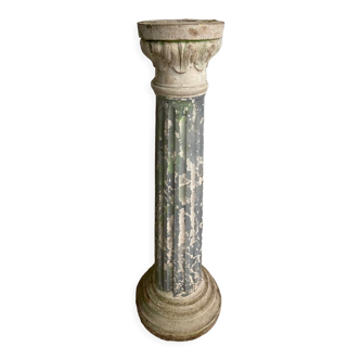Neo Classic column vintage reconstituted stone 1980s
