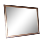 Miroir ancien d'époque fait main par ébénisterie et orné de feuille d'or