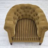 1950s, Danish relax chair, green furniture wool, ash wood.