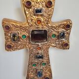 CERAMIC CROSS AND GLASS WARE SIGNED MANON DLG MITHE ESPELT 1960