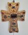 CERAMIC CROSS AND GLASS WARE SIGNED MANON DLG MITHE ESPELT 1960
