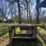Wooden workshop workbench