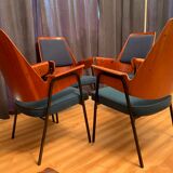 Ensemble de quatre chaises années 1960