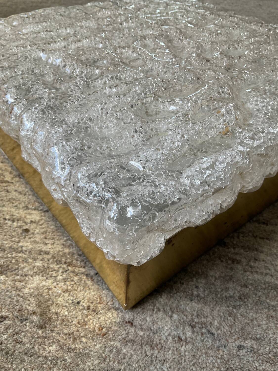 Vintage 70s square ceiling or wall light