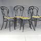 Set of 4 kohn "empire black" chairs circa 1880 + thonet-