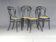 Set of 4 kohn "empire black" chairs circa 1880 + thonet-