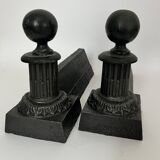 Pair of neoclassical andirons