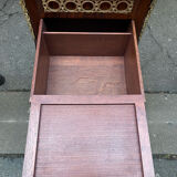Men's dressing table inlaid and bronze stamped R Sigot, conversion furniture
