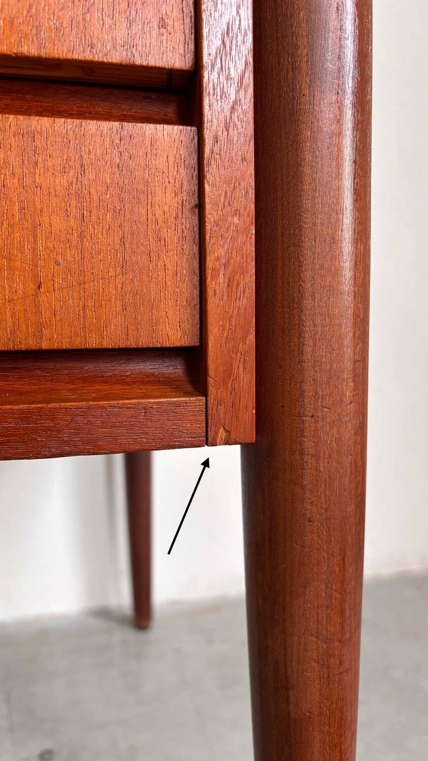 Vintage Danish free standing desk teak