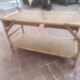 Bamboo and cane coffee table