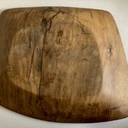 Vide poche forme libre mid century XXL en bois d'olivier