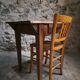 Compact French work table with bistro chair | Table circa 1900 | Chair circa 1950