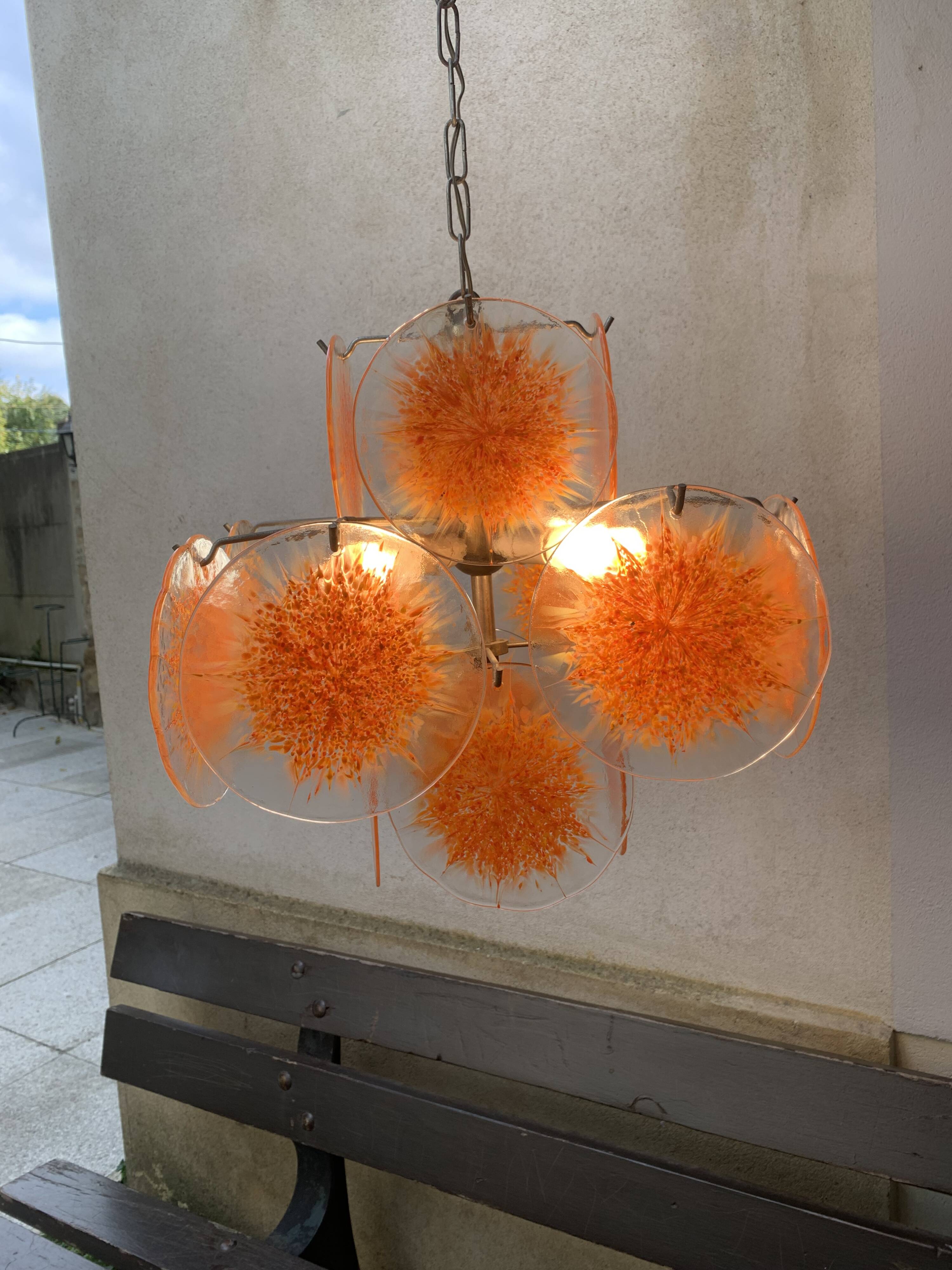 Blown glass chandelier from Murano