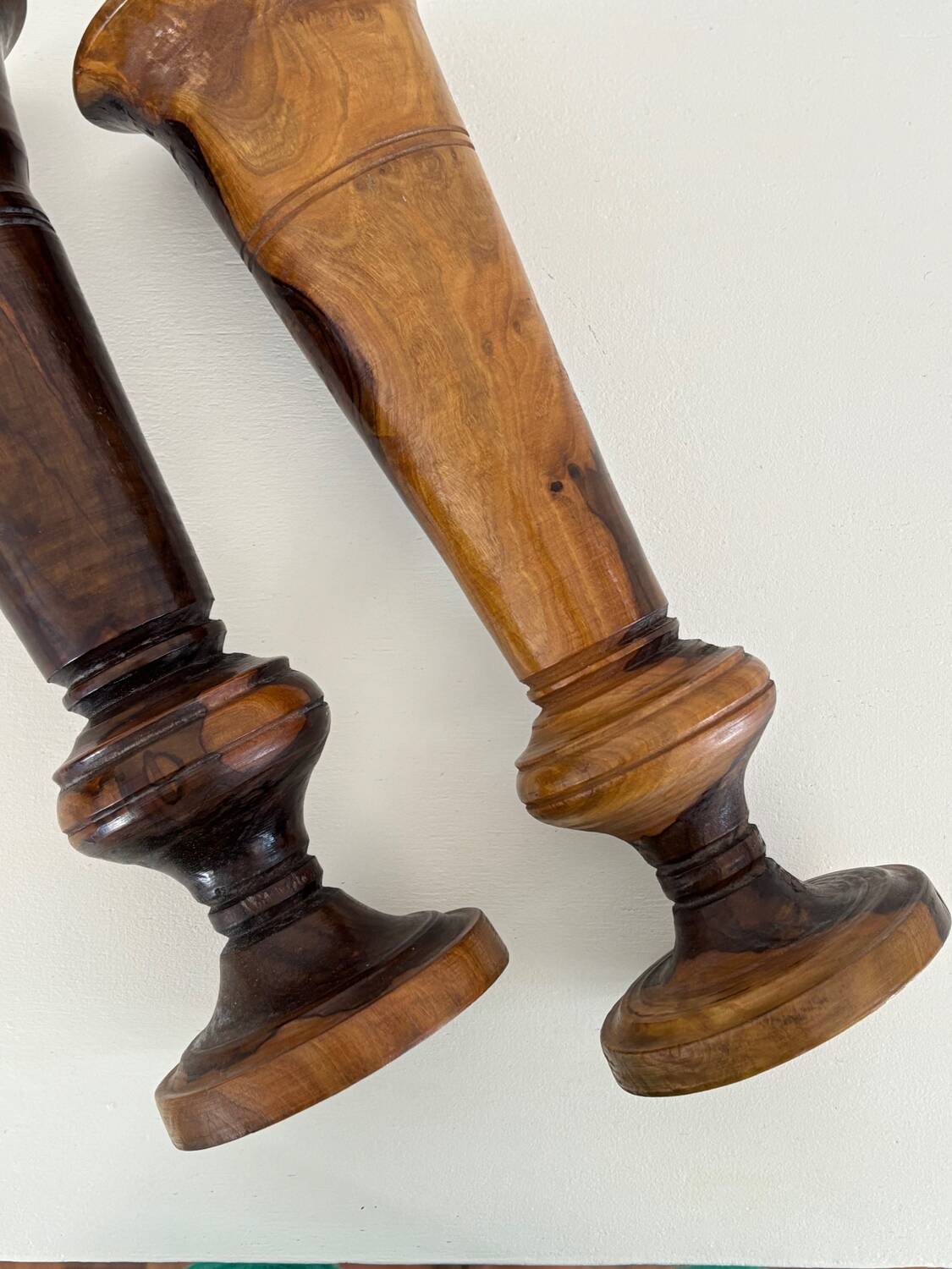 Olive wood vases