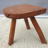 Solid wood tripod milking stool
