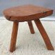 Solid wood tripod milking stool