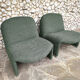 Paire de fauteuils Alky Giancarlo Piretti, Castelli 1970s, bouclé Minotti