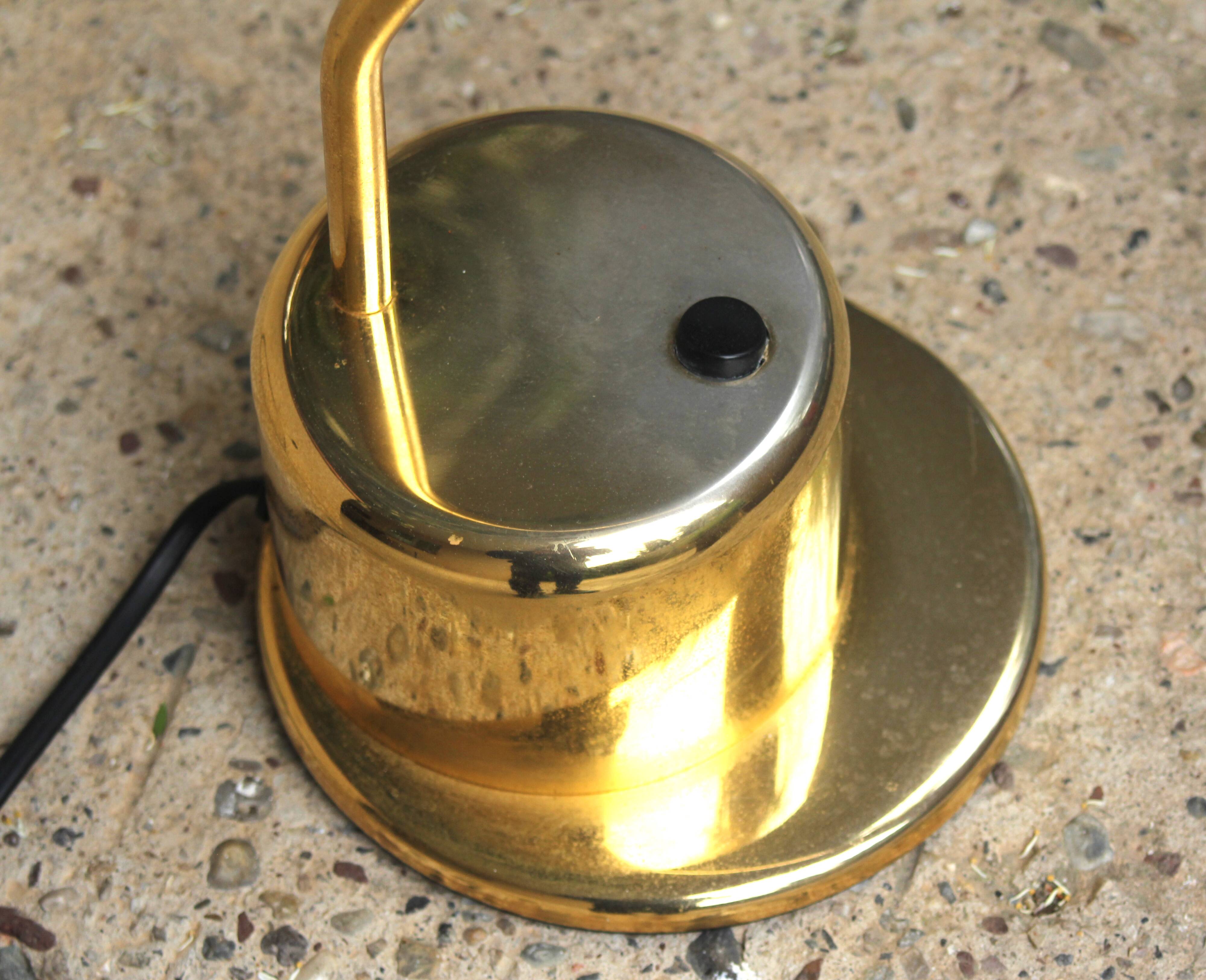 Table lamp in gilded brass, 1980s