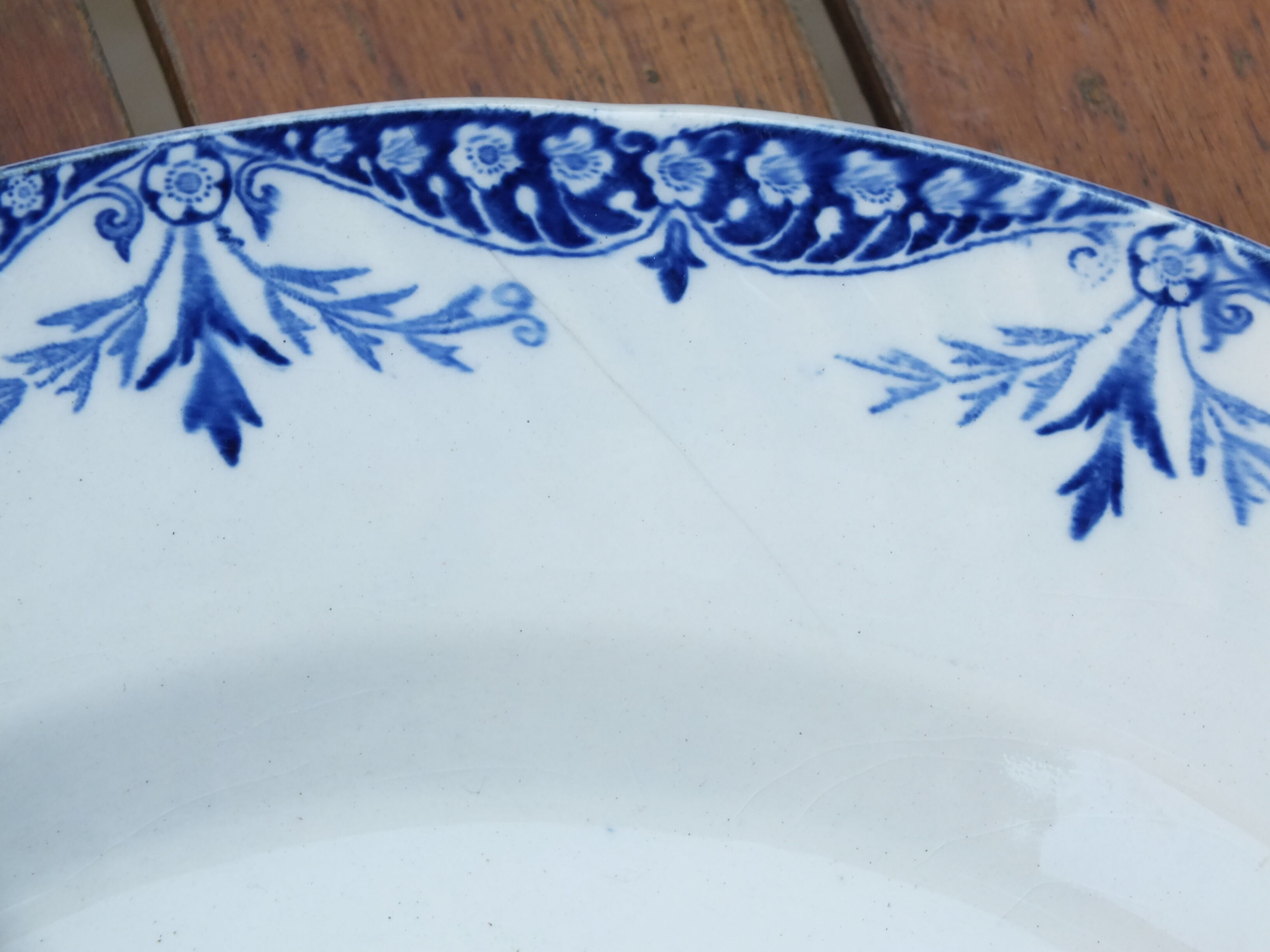 Plat rond ancien Gien service Menton