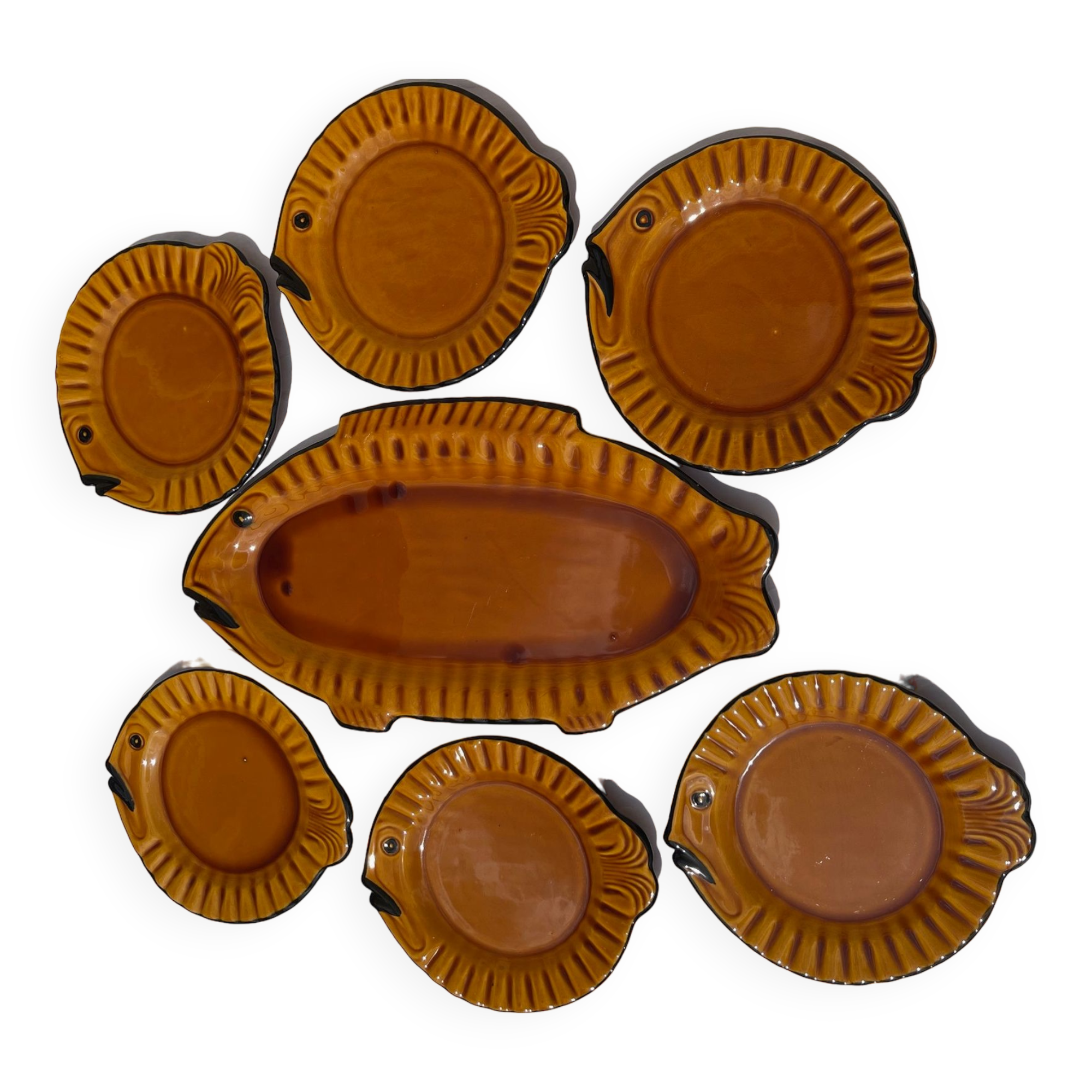 Plates and Dish Fish Vallauris