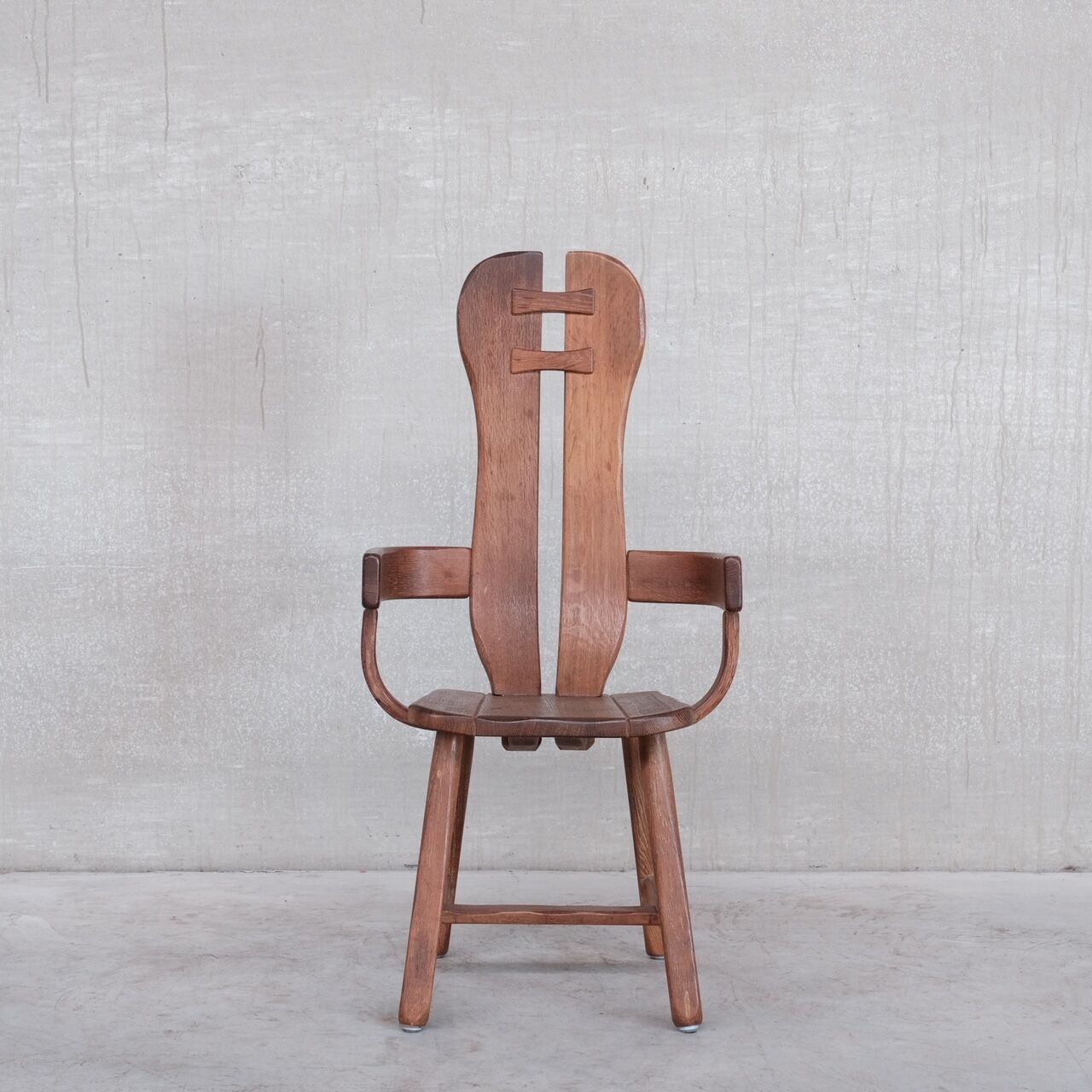 Set of Four Oak Mid-Century Dining Chairs