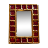 Vallauris ceramic mirror by François Lembo 60s