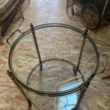 Vintage brass serving trolley