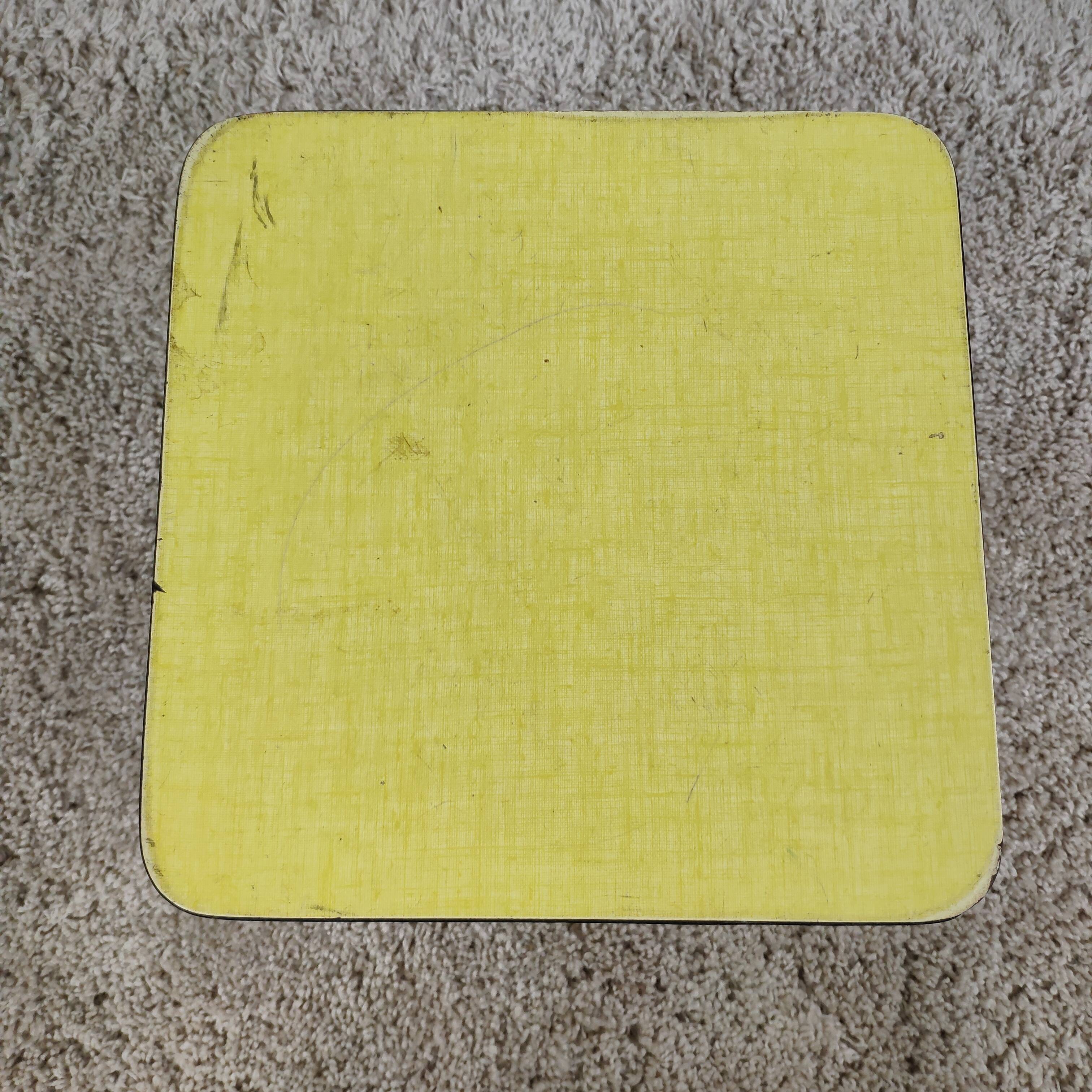 Formica yellow stool