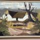 Original Swedish Oil on Canvas – "Farm" by Jörgen Bruun – Signed – Vintage and Framed – 41 × 31 cm (16.1" × 12.2")