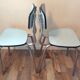 Lot of 2 blue formica chairs from the 50s-60s