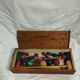 old wooden parlor croquet game "le croquet joli" in its box