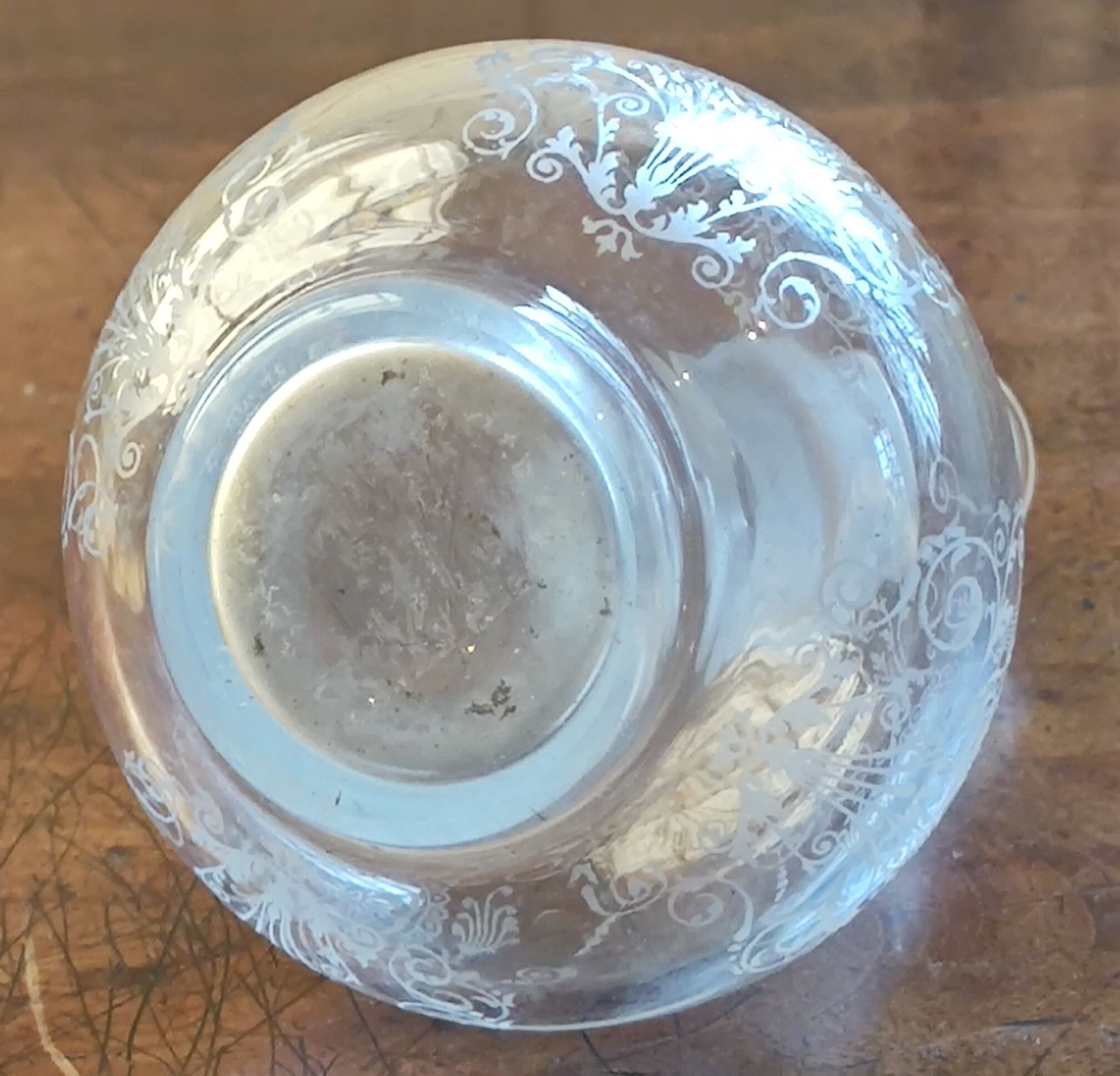 Crystal carafon, engraved decoration, 19th century