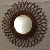 Sun rattan mirror  35x35cm