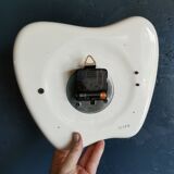 Vintage ceramic clock silent wall pendulum "Exact golden blue"