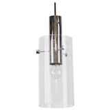 1 of 3 lantern-shaped pendant light with cylindrical glass shade by Limburg, Germany, 1960s.