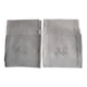6 large antique damask napkins, monogrammed