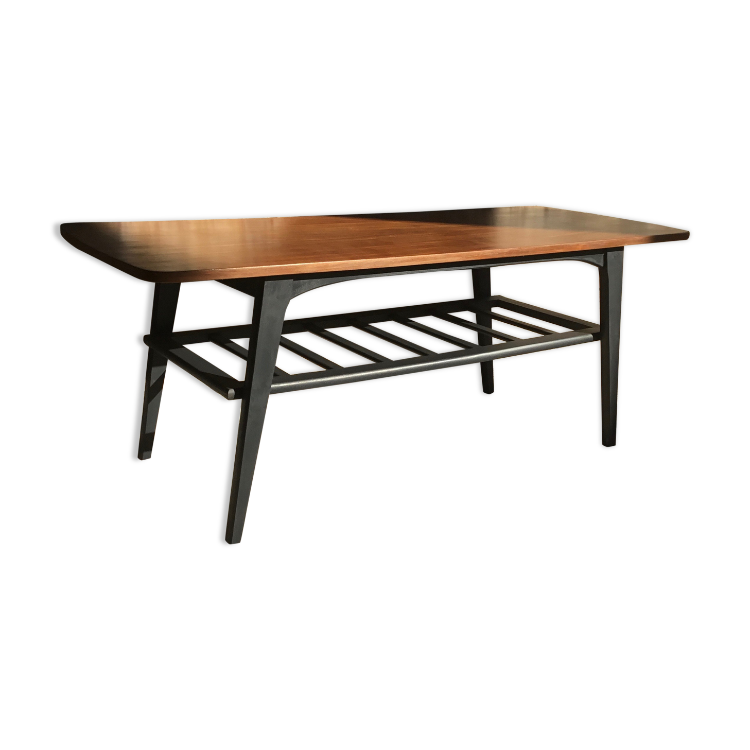 Scandinavian coffee table teak plating - 1960